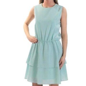 Mint and silver polka dot dress